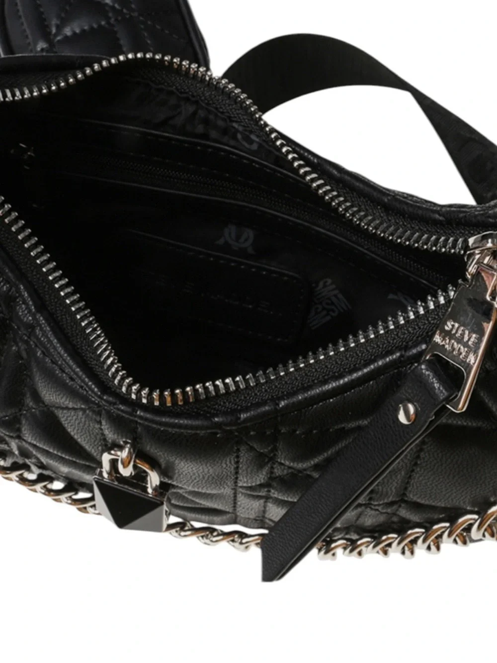 NWT Steve Madden BVITAL-G Quilted Crossbody Bag Black Vegan